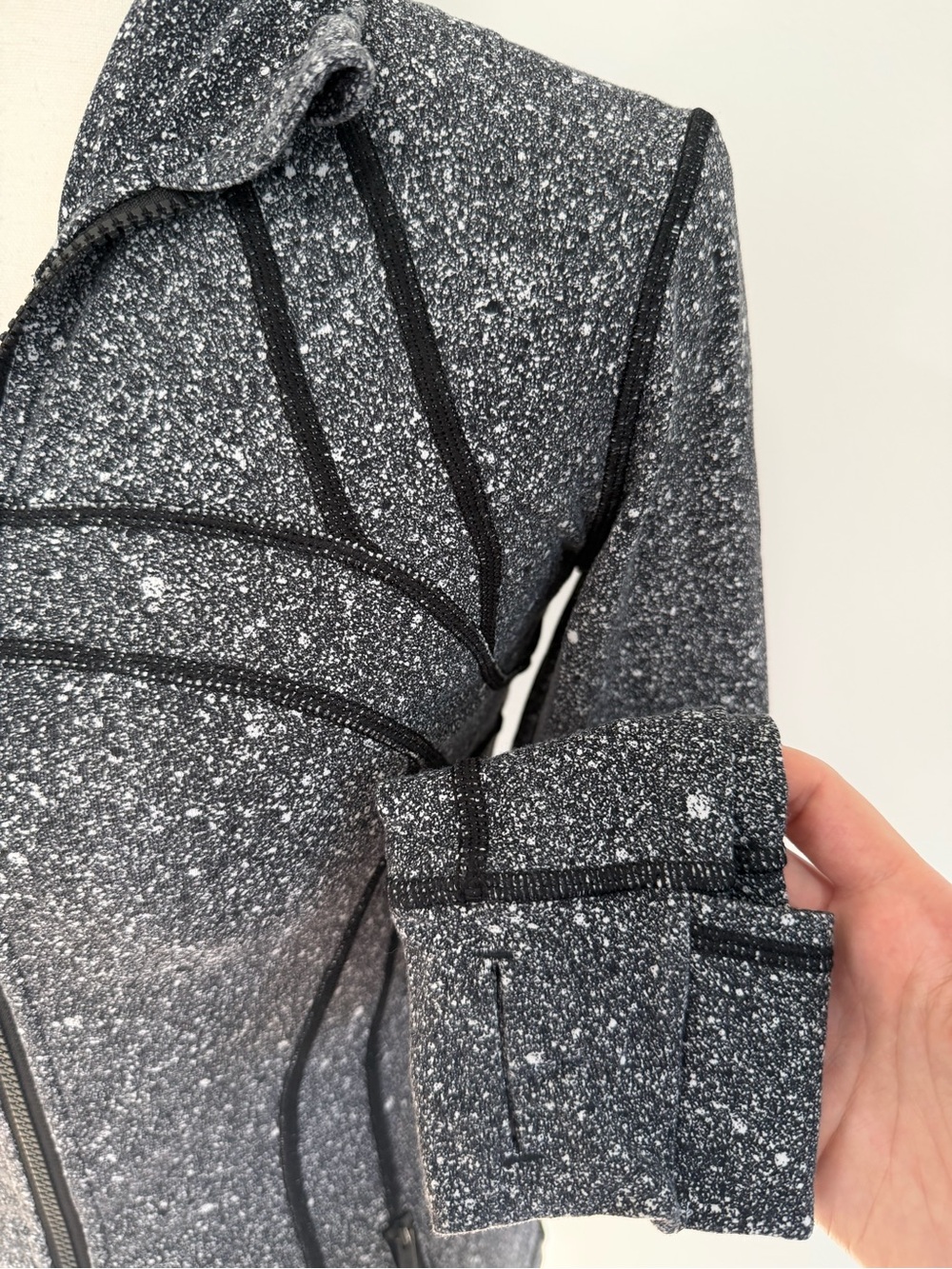 Lululemon Define Jacket in Luminesce Splatter Black and White Full Zip Jacket - Picture 6 of 9